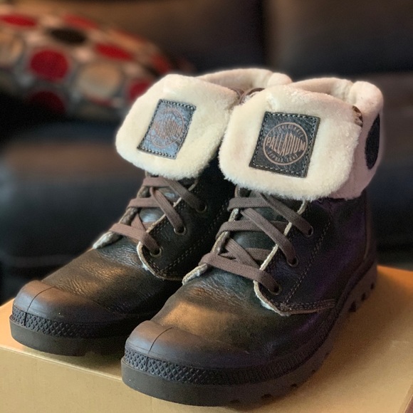 Baggy Leather S Rootbeer pilot Palladium Boots main image 5